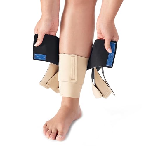 Adjustable Compression Calf Wrap - Black, Up to 30cm, Large