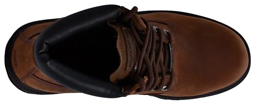 Skechers Men's Waterproof Verdict Boots - Dark Chocolate, Wide Size 11