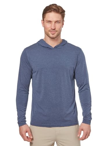 Men's Lightweight Hoodie - Soft, Breathable UPF 50 Sun Protection, X-Large Navy Blazer