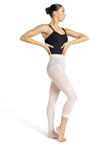Ballet Pink Transition Tights with Back Seam for Dance - S/M