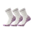 Smartwool Women's Hike Light Cushion Crew Socks 3-Pack Medium Ash-purple Dawn