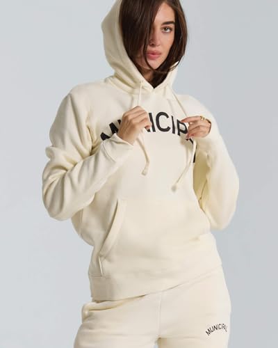 Men's Hoodie - MUNICIPAL M.OG-330, X-Large, Natural & Black