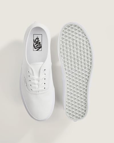 Vans Unisex Authentic Canvas Sneakers 6.5 Women/5 Men True White