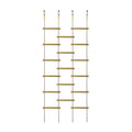 Kids Rainbow Wooden Rope Ladder Set1 3-Interlinked Natural Wood Climbing Accessory