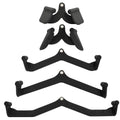 HULKFIT LAT Pulldown Attachments Set - Graphite Handle Variations, 5-Piece Cable Machine Handles for Gym