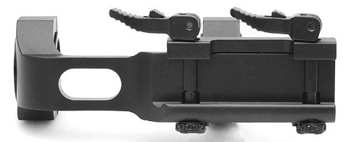 Flat Top Offset One Piece QD Scope Mount with Quick Release Cam Locks 1913 Picatinny Rails