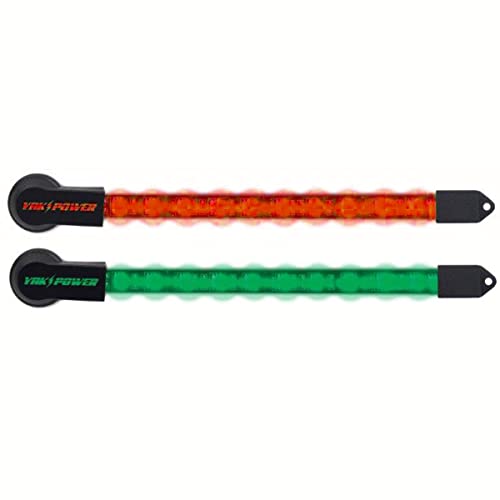Yak Power 10-Inch Red and Green LED Light Kit for Kayaks - 2 Pieces, Variation Red-Green