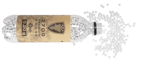Elite Force Premium Biodegradable 6mm Airsoft BBS Ammo.20 Gram, 2700 Count, White, 2279-BIO