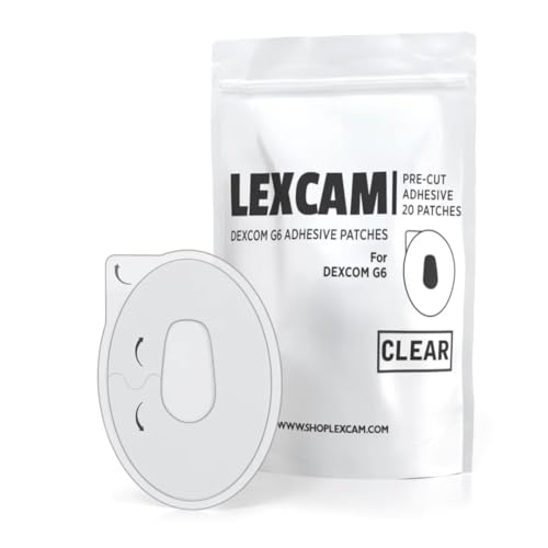 G6 Clear Waterproof Hypoallergenic CGM Patch 20 Pack for Dexcom G6
