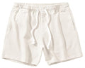 Mens Athletic Workout 5.5-Inch Cotton Sweat Shorts with Pockets - X-Large Ivory White