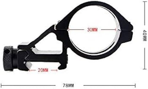 GOTICAL 1 Inch Ring 25.4mm Picatinny Weaver Rail Mount Black and 1 Tactical Mount for Flashlights Bicycle Flashlight Mounting Clip with an Allen Wrench