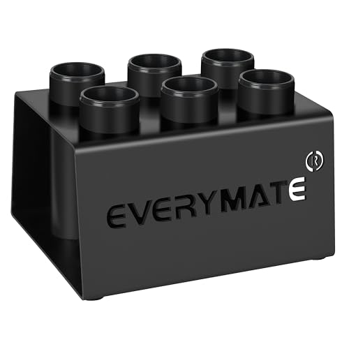 EVERYMATE 6-Barbell Vertical Storage Rack - Heavy-Duty Steel Floor Stand for Olympic & Specialty Bars