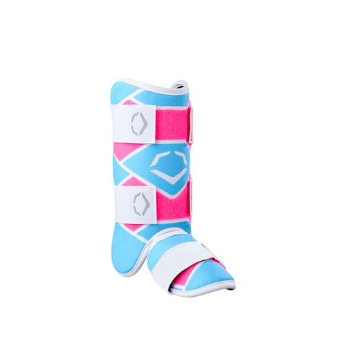 EvoShield SRZ-2 Youth Batter’s Leg Guard Pink/Blue Gel-to-Shell Tech