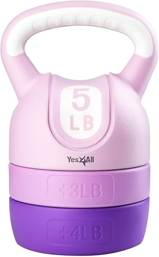 Purple Adjustable Kettlebell 12LB for Strength Training - Yes4All