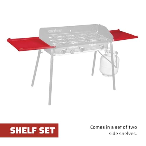 Camp Chef Folding Side Shelf Set for 2 Burners - Durable Prep Space Accessories