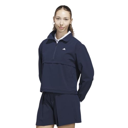 adidas Women's Large Collegiate Navy Go-To Quarter-Zip Jacket - Activewear