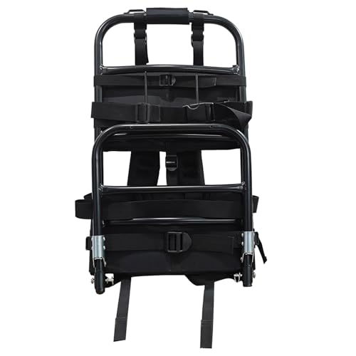 Foldable Aluminum Hunting Pack Frame Medium Black - Lightweight Backpack Support