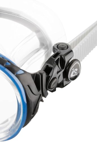 Cressi Big Eyes Evolution Crystal Diving Mask - Black/Blue, Wide Field of View