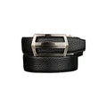 Nexbelt Men's Classic Pitch Black Golf Ratchet Belt - Adjustable Leather Strap for Golf & Casual Wear (Fits Up to 45")
