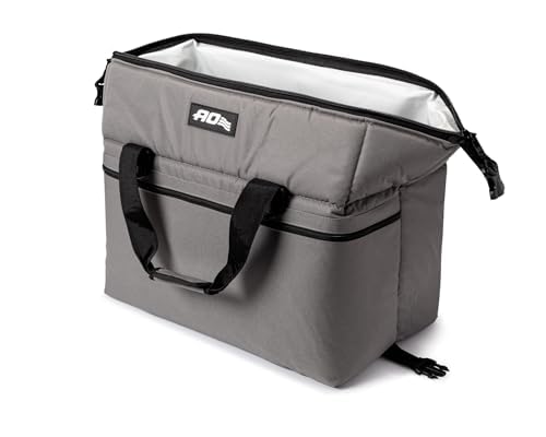 AO Coolers Expedition Canvas Soft-Sided Cooler Bag - Charcoal, 48-Can, Leak-Proof, Insulated, Lightweight