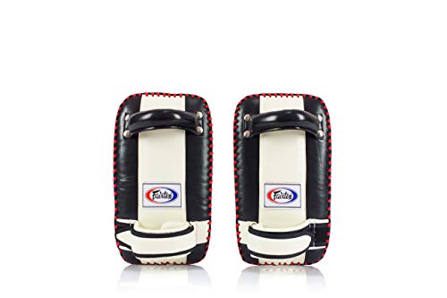 Fairtex Curved Muay Thai Pads - Black & White Standard Kickboxing Shield