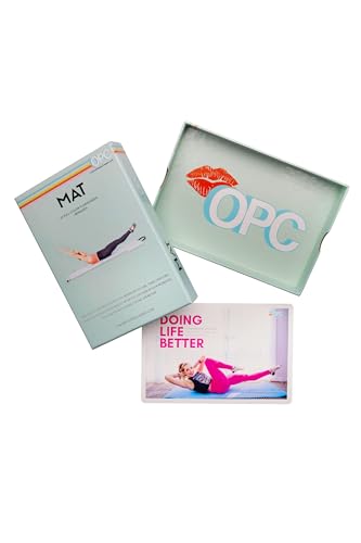 OnlinePilatesClasses Mat Deck 59 Exercise Flash Cards with Video Tutorials for All Levels