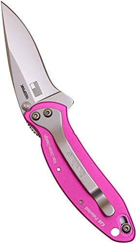 Kershaw Pink Pocket Knife with 1.9-Inch Drop Point Blade, Made in USA