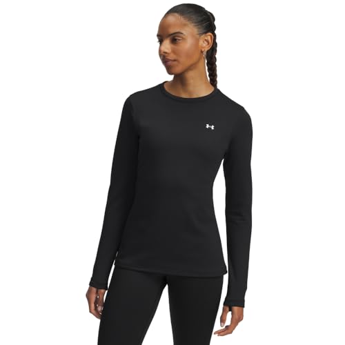 Under Armour Women's Base 4.0 Crew Neck Baselayer Top Medium Black/White