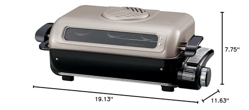 Zojirushi Fish Roaster 11.63x19.13x7.75 inches Metallic Gray - Smoke-Reducing, Crispy Cooking