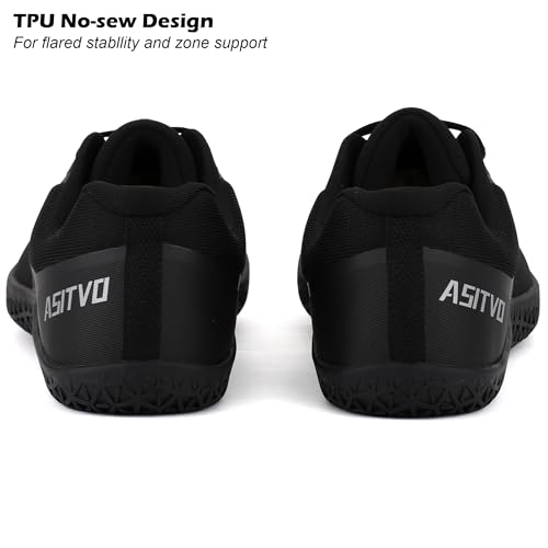 ASITVO Men's Wide Barefoot Zero Drop Cross Trainer Sneakers 14 Black