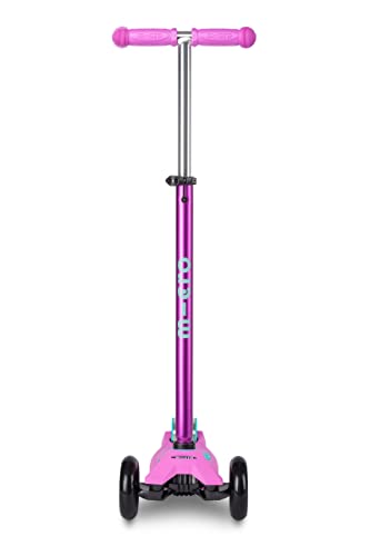 Micro Kickboard Maxi Scooter Lavender for Kids Ages 5-12, 3-Wheel Lean-to-Steer Design