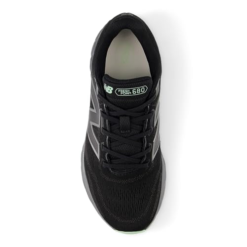 New Balance Women's Fresh Foam 680 V8 Waterproof Running Shoes - Black/Castlerock/Lab Green / Size 11