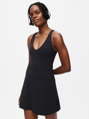 Outdoor Voices Women’s Volley Dress Medium Black Lightweight Athletic Dress with Built-in Shorts Liner