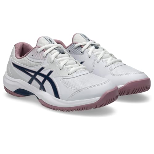 Kids Tennis Shoes - ASICS Gel-Game Grade School White Blue 4.5 Big Kid