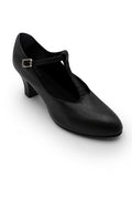 Capezio Women's Jr. Footlight T-Strap Character Shoes - Black Size 8