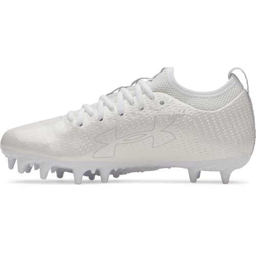 Under Armour Kids Blur Select Jr Football Cleats - 6 Big Kid White/Gray