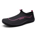 Water Shoes Women Men Multi-Purpose Barefoot Aqua Socks with Thick Sole - Black Pink, 8 Women / 6.5 Men