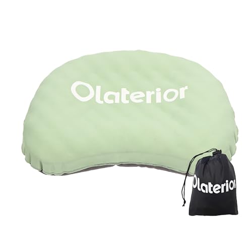 Ultralight Inflatable Camping Pillow - Grass Green, Compact & Portable