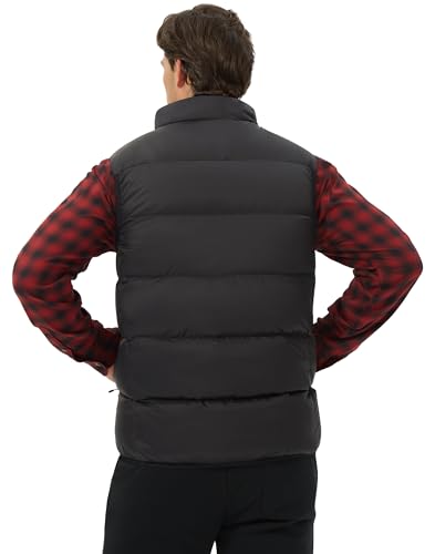 Pioneer Camp Men's Black Lightweight Down Vest Size Large Packable Puffer