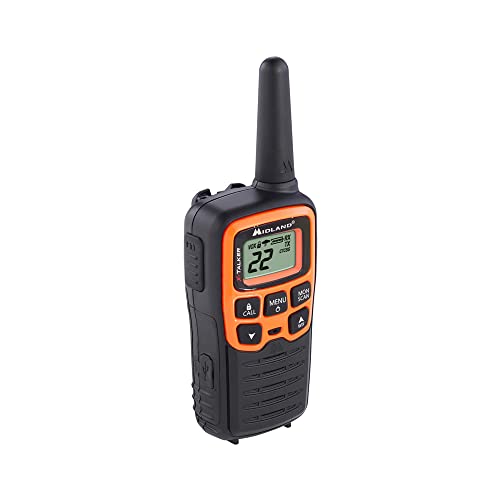 Midland T51X3VP3 Walkie Talkie 3-Pack - Black and Orange, 28-Mile Range, NOAA Weather