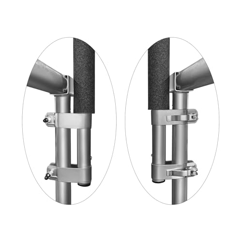 14FT Trampoline Enclosure Poles Replacement Set with Clamp & Hardware - Fits 6 Straight Poles - No Tool Needed