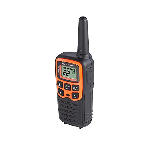 Midland T51X3VP3 Walkie Talkie 3-Pack - Black and Orange, 28-Mile Range, NOAA Weather