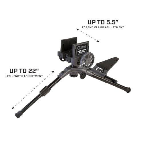 Caldwell Precision Shooting Rest with Adjustable Ambidextrous Swivel & Detachable Magazine Support - 1 Pack