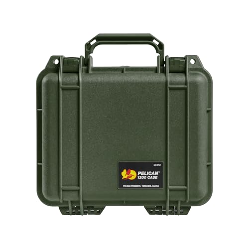 Pelican 1200 Waterproof Hard Case with Foam - OD Green, Single Variation