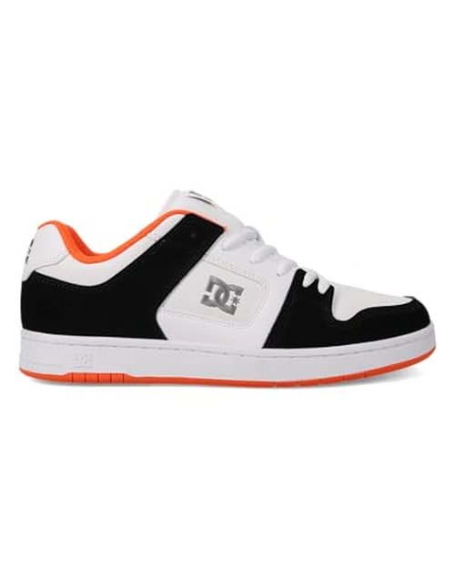 DC Men's Manteca 4 Skate Shoe, Black/White/Orange, 9