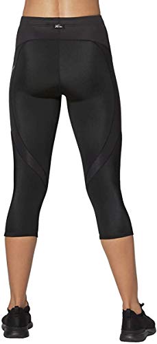 CW-X Women's Stabilyx Mid Rise 3/4 Compression Tights Black Medium