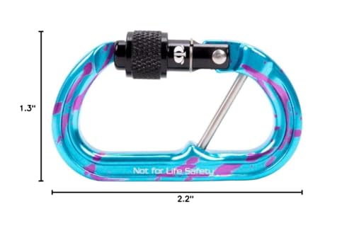 Omega Pacific Micro Raider Captive Aluminum Keylock Screw-Lok - Our Top Carabiner has Been Scaled Down to Create The Ultimate Accessory Connector (Blue Crush)