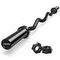 RitFit 2 Inch EZ Curl Barbell with Black Collar and Weight Plates