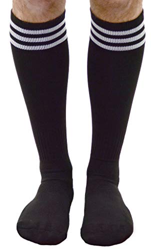 Referee Socks - Black and White Adult One Size Soccer Officiating Socks - Mato & Hash CA7400