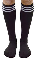 Referee Socks - Black and White Adult One Size Soccer Officiating Socks - Mato & Hash CA7400